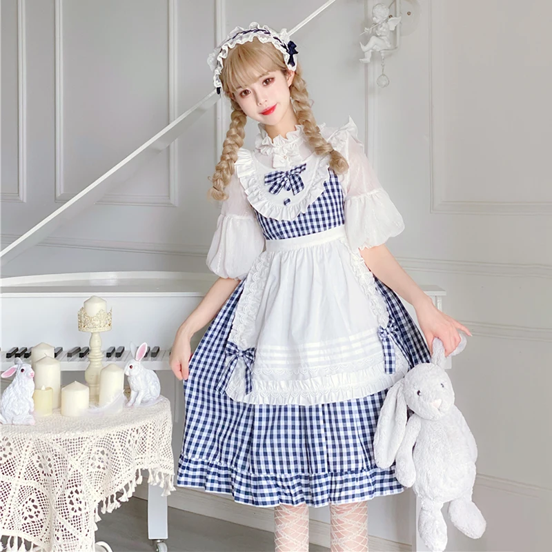 Мягкое винтажное платье для девочек-подростков летнее в клетку с оборками на