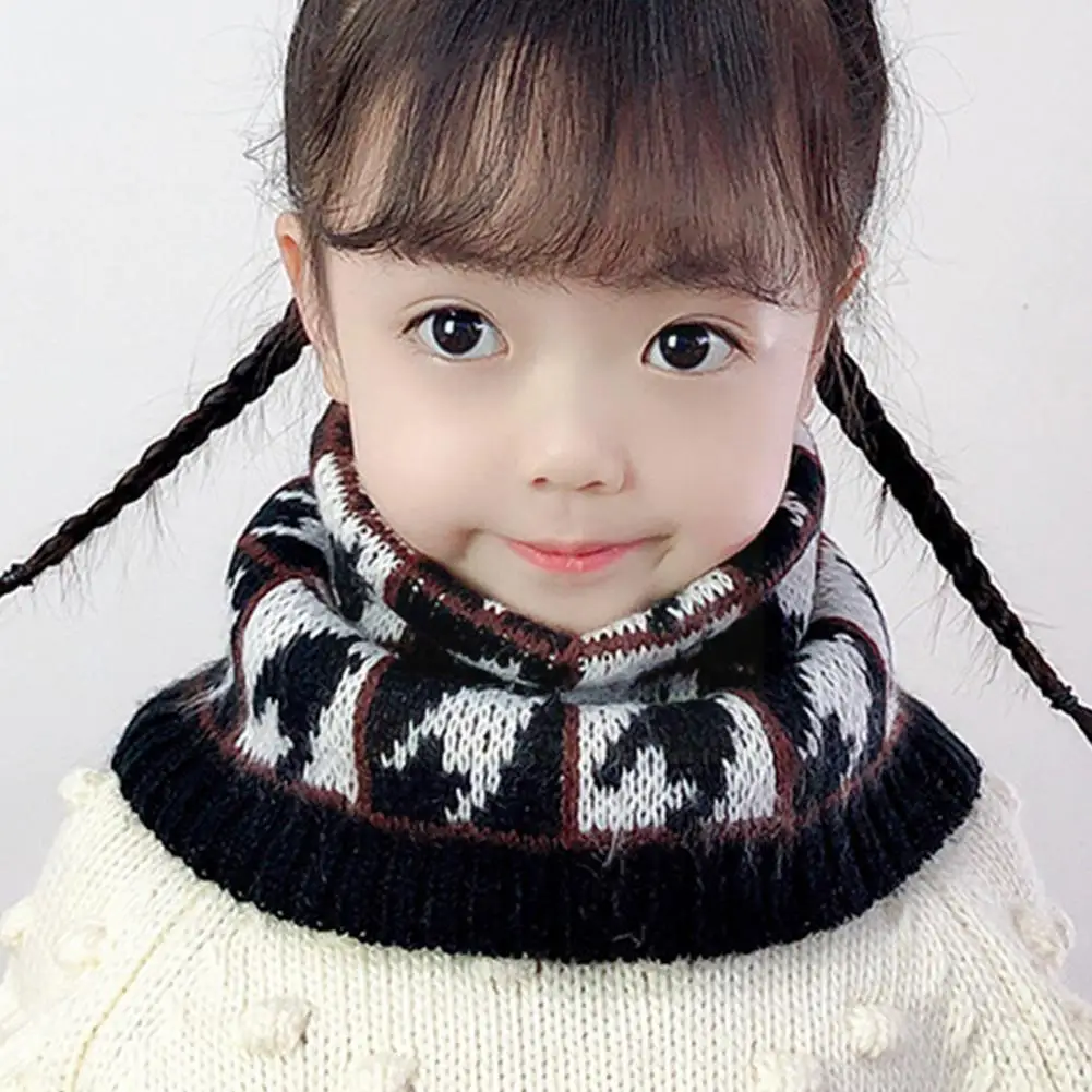 

1 шт. детский зимний шарф Детский Эластичный Снуд шарф Детские шарфы шарф мультяшный дизайнерский вязаный снуд F2k5