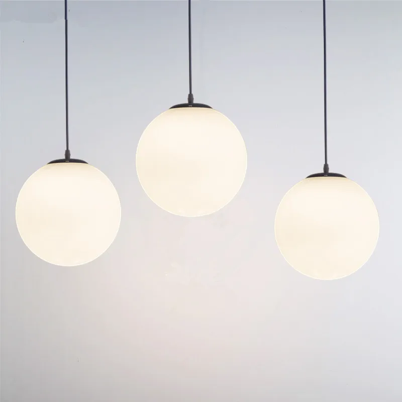 Nordic Clear Glass Pendant Lights Globe Clear Glass Ball Pendant Lamp Dining Room Kitchen Hanging Lamp Home decor light fixture