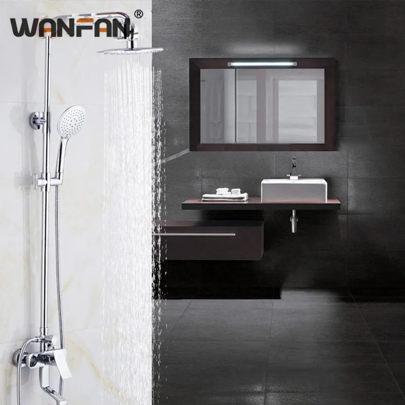 Современный Большой Смеситель для ванной комнаты набор хромированных