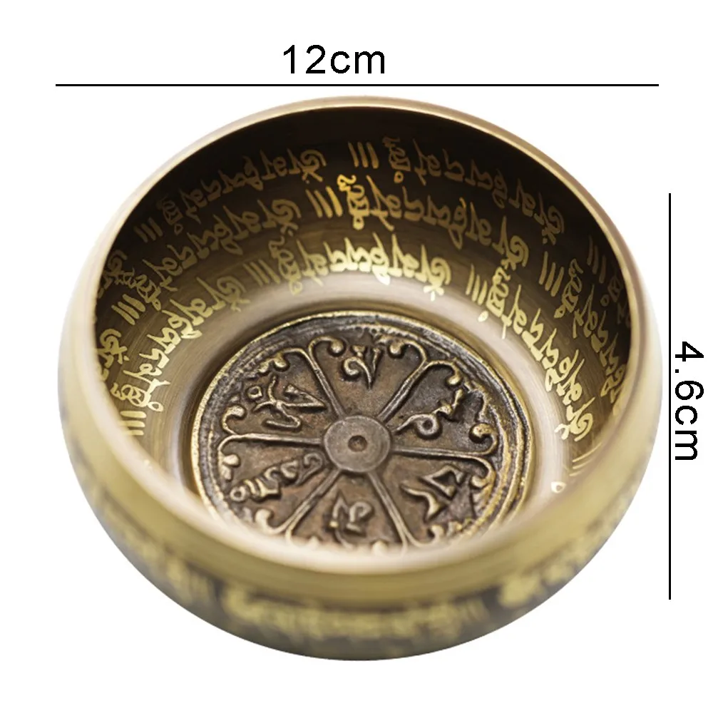 

Tibetan Singing Bowl Set Meditation Sound Bowl with Singing Bowl Mallet Silk Cushion and Storage Bag for Healing Mindfulness