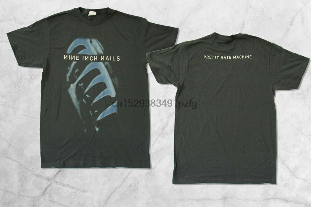 Nine Inch Nails Pretty Hate Machine серая футболка новая NIN Band Merch|Мужские футболки| |