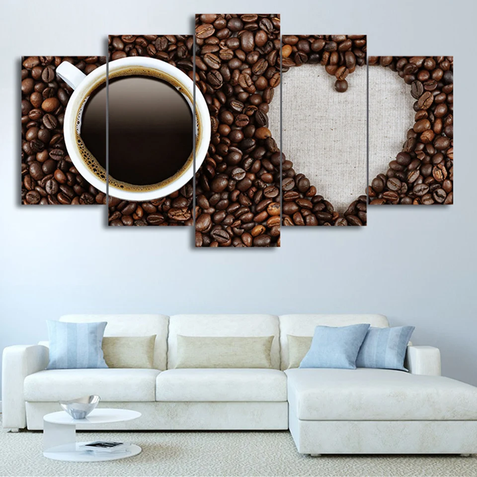 Картина Настенная художественная принты в рамке для дома 5 шт. закаты большие