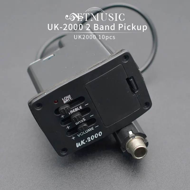 

10pcs UK-2000 Ukulele Hawaii Acoustic Uku Guitar Pickup 2 Band EQ Equalizer System for UK Guitar Accessories Music Instrument