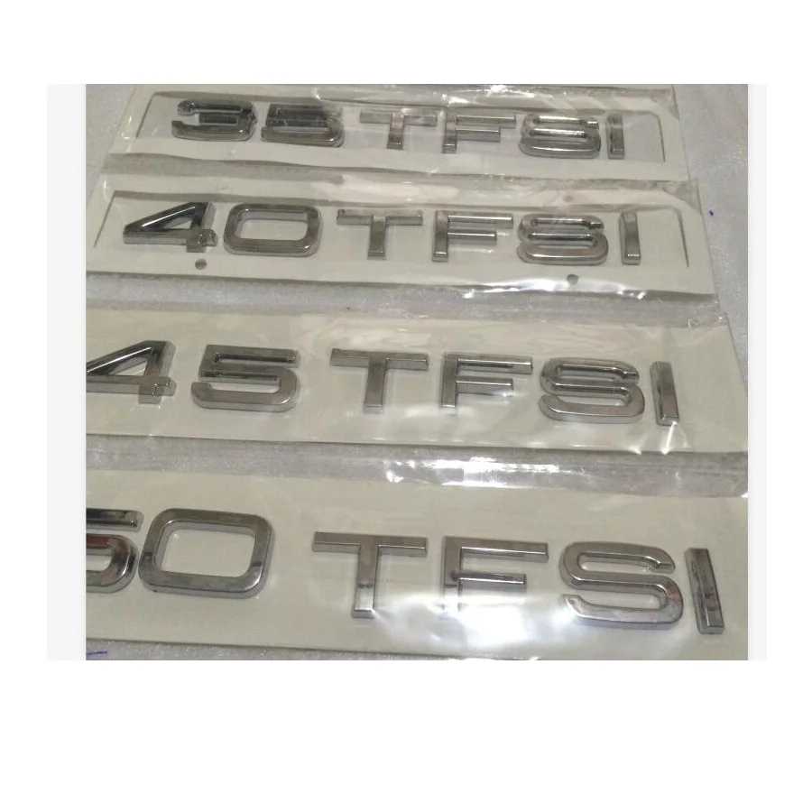 Хромированные эмблемы 35TFSI 40TFSI 45TFSI 50TFSI 55TFSI TFSI значки с символами для Audi A3 A4 A5 A6 A7 A8