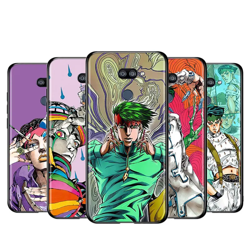 Комиксов JOJO кисибэ Рохан LG G8 G8S G8X V30 V35 V40 V50 V60 ThinQ Q60 K40 K50 K30 K41 K51 K61 K71 K92 S черный чехол