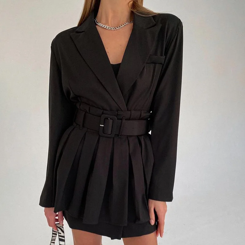 Модные весенние повседневные Костюмы женские элегантные двубортные пиджаки с