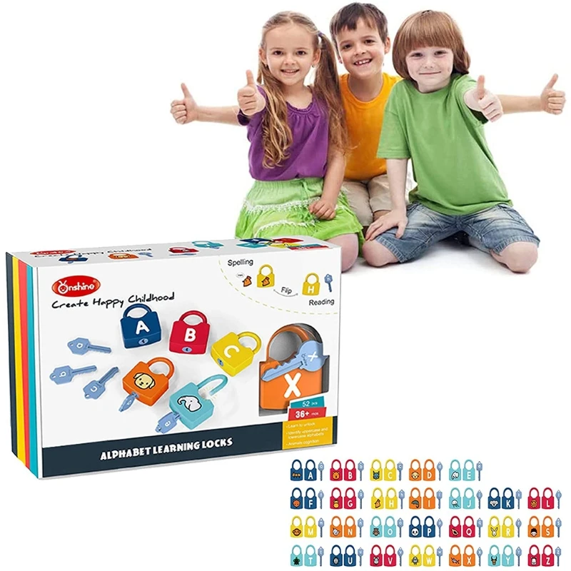 

1Set Baby Learning Toy Sensory Numeric Locks Lock & Key Set Early Education Toy Q6PD
