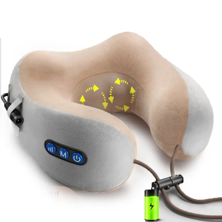 Массажная U-образная подушка многофункциональная портативная электрическая для