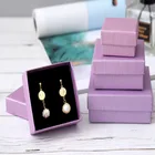 Квадратная коробка для ювелирных изделий различных размеров, простая Подарочная коробка для ювелирных изделий, серег, ожерелья, подвесок, дисплей, контейнер для упаковки ювелирных изделий ручной работы