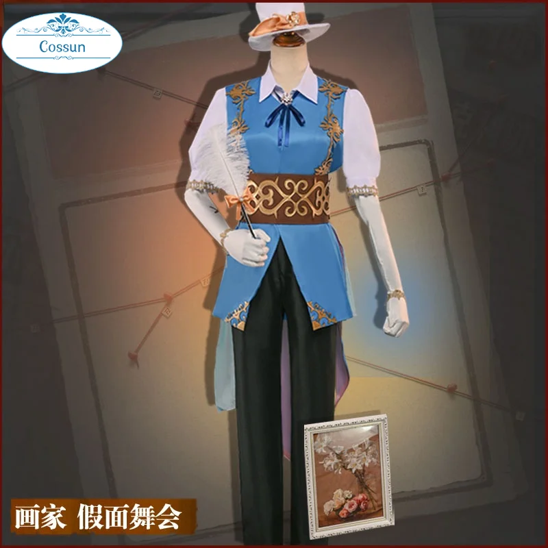 

Anime! Identity V Edgar Valden Painter Masked Ball Game Suit Uniform Cosplay Costume Halloween Party Role Play Outfit Women NEW