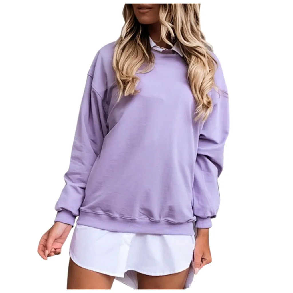 Толстовки унисекс Модный Дикий теплый повседневный свитшот с круглым вырезом и