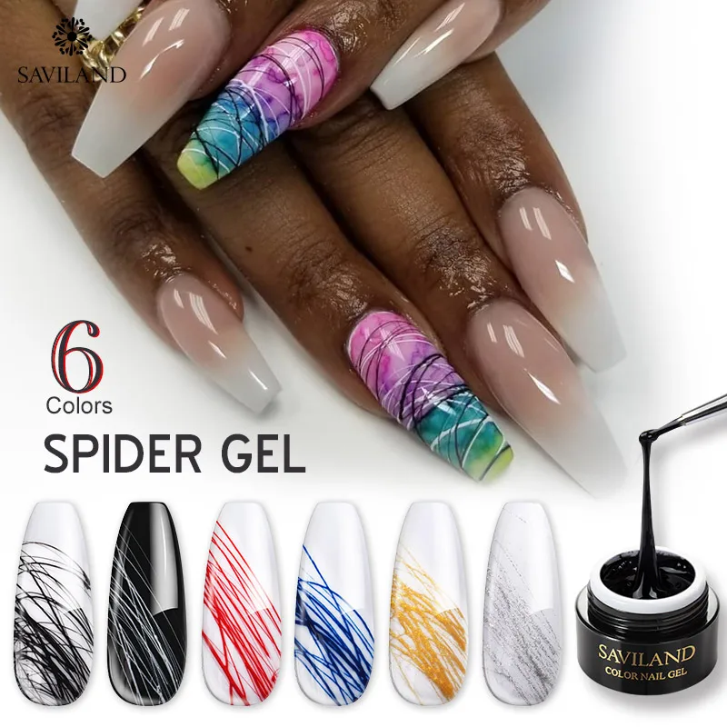 Гель лак для ногтей SAVILAND с проволочной линией меняющий цвет УФ гель