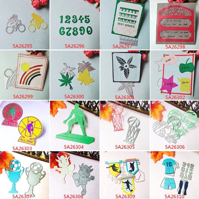 

Football Wear Number Cutting Dies Stencil DIY Scrapbooking Album Card Embossing