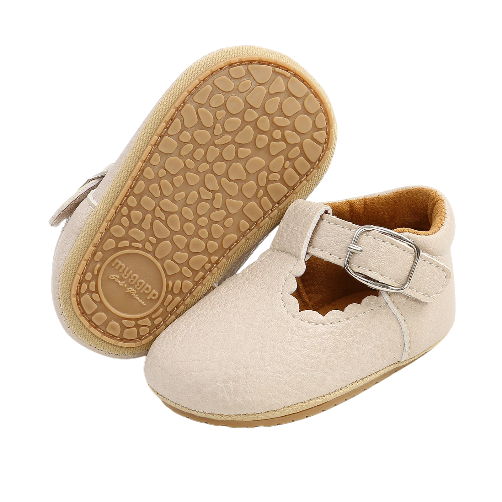 Однотонные туфли для новорожденных девочек однотонные Туфли Мэри Джейн на