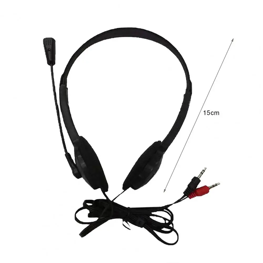 

Business Wired Headphones 3.5mm Over-Ear Stereo Headphones with Mic Headset for PC Laptop Active Noise Reduction Microphone
