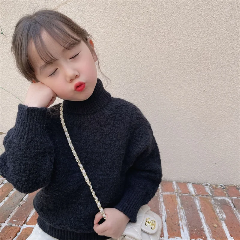 

Girl Boys Sweater Kids Outwear Tops 2022 Hot Sale Plus Thicken Warm Winter Autumn Knitting Woolen Cotton Overcoat Children Cloth