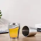 Чашка и кружка из нержавеющей стали с двойными стенками, металлическая, холодная пивная чашка бар, кружка для кофе, стакан 175260300480 мл