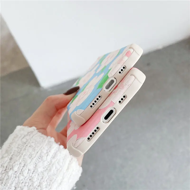 

Fashion Cute Spring Flowers plant blossom lovely Phone Case For iPhone 12 Mini 12 11 Pro X XR XS Max 7 8 Plus SE 2020 back cover