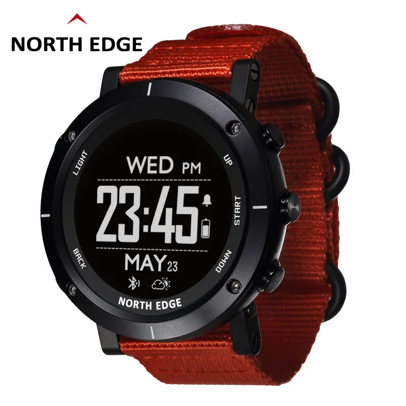Мужские умные часы NORTH EDGE спортивные водонепроницаемые на открытом воздухе 50 м GPS