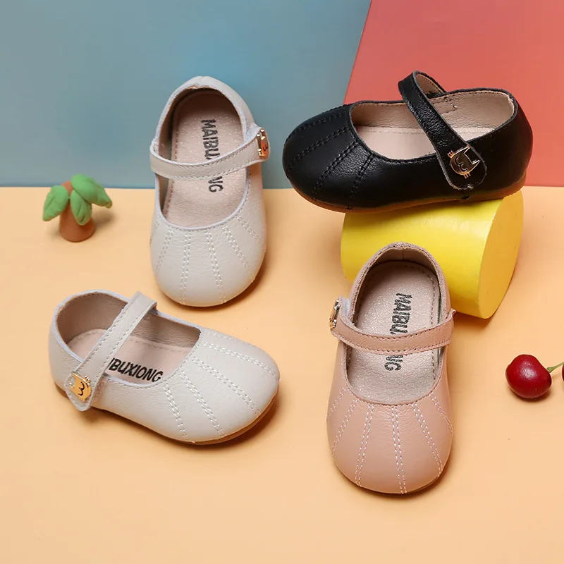 Детские туфли весна лето кожа мягкая подошва|Обувь для детей с мягкой подошвой| |