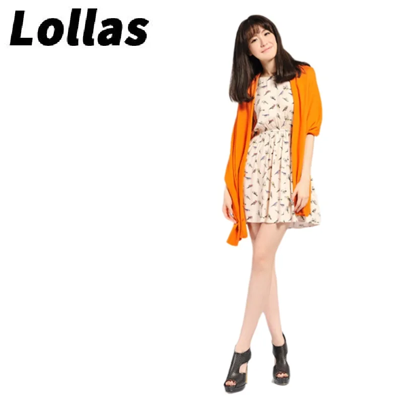 Lollas модное Европейское и американское платье с птицами молочные шелковые