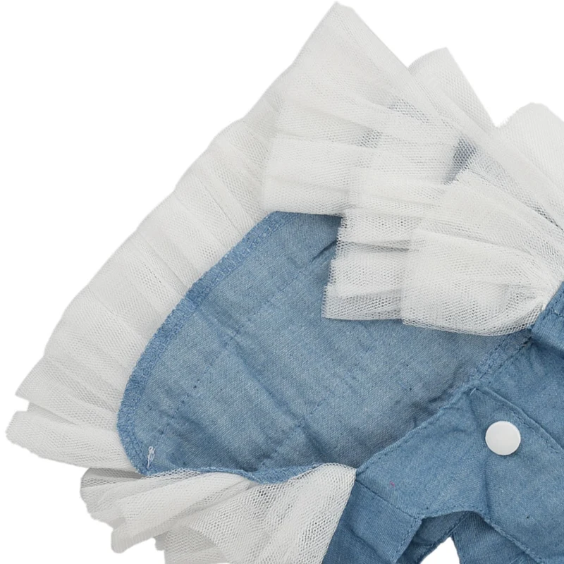 Wedding Dog Dress For Clothes Princess Luxury Skirt Small Cat Dresses Spring Summer Funny Pet Clothing XXL blue white | Дом и сад