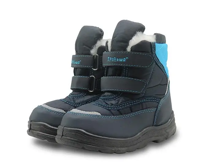 

Kids baby winter snow boots toddler waterproof wool liner snow shoes boys reflective thermal walking boots for-25C