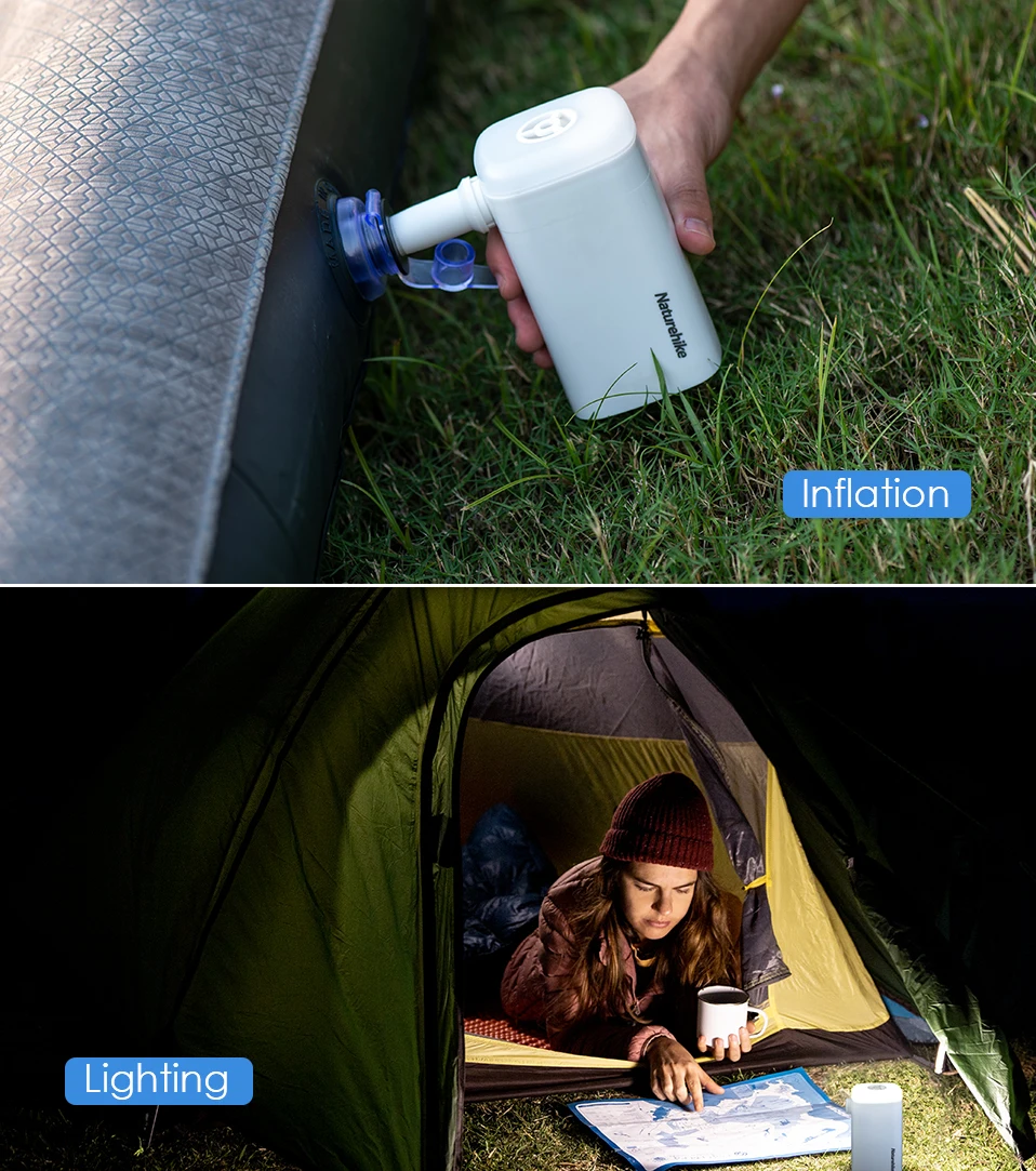 Электрический воздушный насос NatureHike, перезаряжаемый воздушный насос, надувной дефлят, рефлейт для наружного кемпинга, коврики, надувные матрасы
