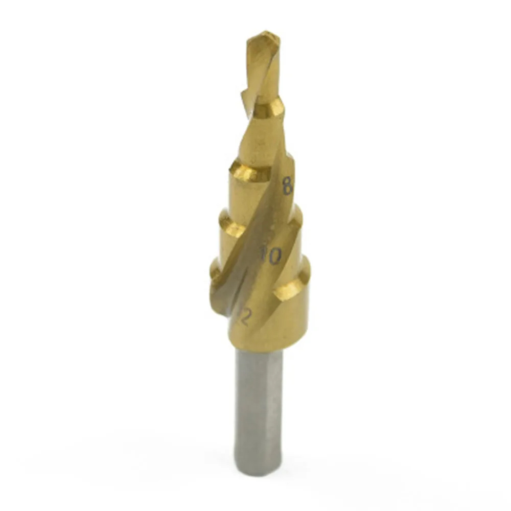 

Titanium Spiral Groove Step Drill Step Drill Pagoda Drill Multi-function Drill 4-12 5 Step