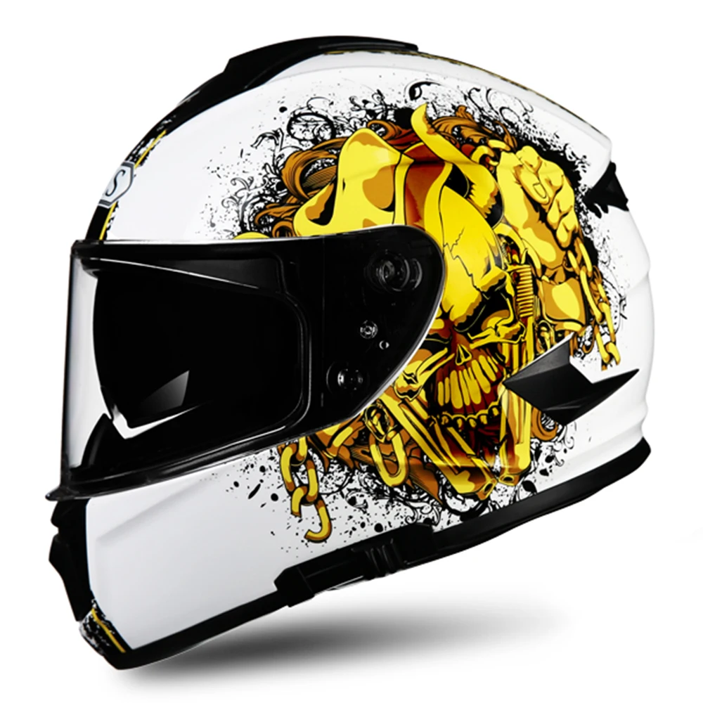 AIS мотоциклетный шлем Casco Motocicleta Motocross Moto rbike с двойными линзами полный для лица