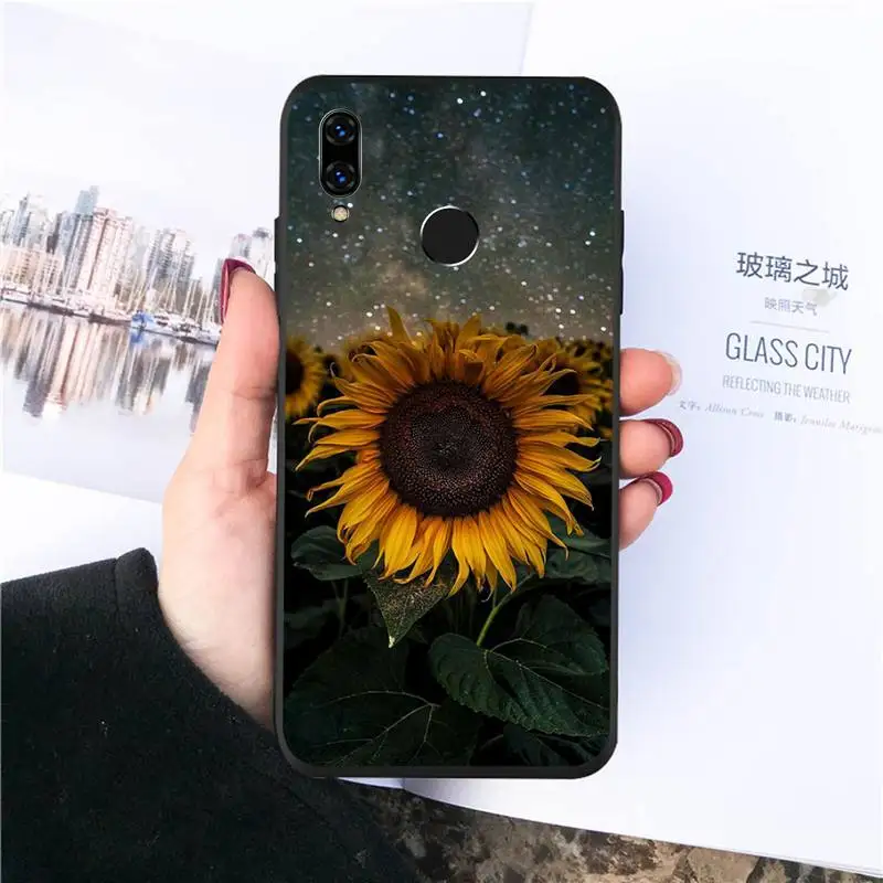 

sunflower sunset flower pattern Phone Case For Huawei honor Mate P 10 20 30 40 Pro 10i 9 10 20 8 x Lite funda coque