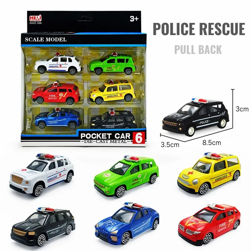 Игрушечная машинка SWAT из сплава 1:60 6 шт. в наборе | Игрушки и хобби
