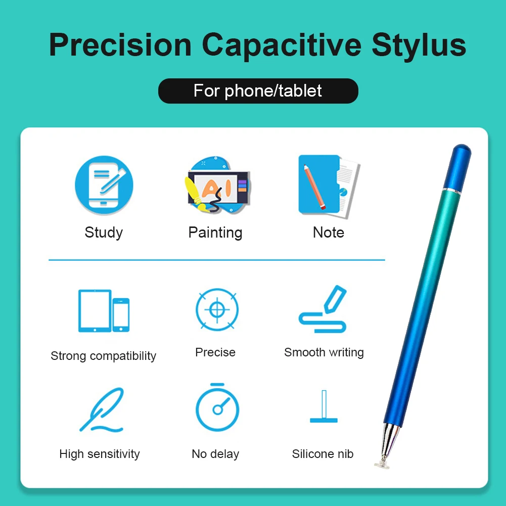 Стилус для сенсорного экрана с градиентом Встроенный сменный наконечник ручки