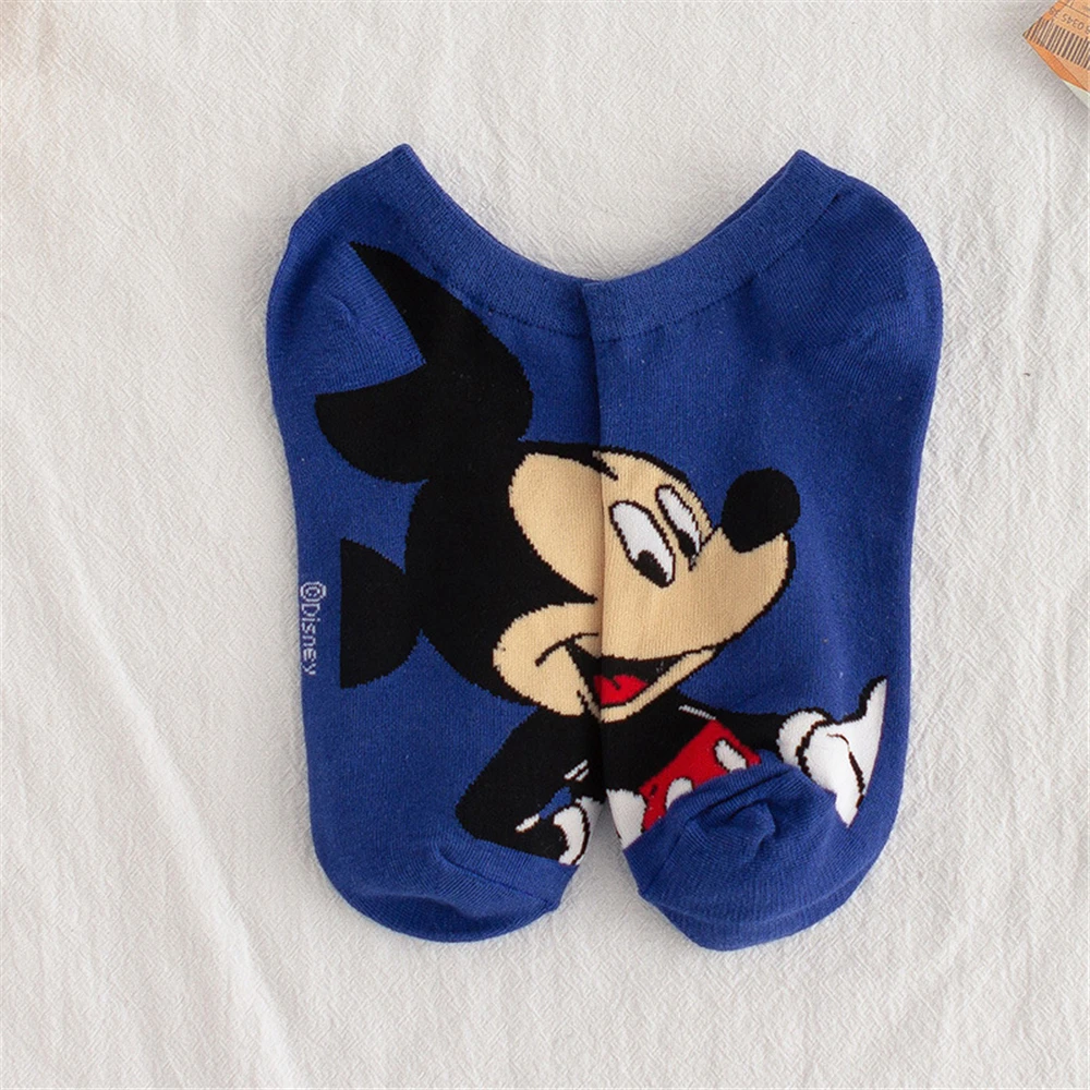 Disney 5 Pair Mickey Minnie Donald Daisy Socks Chip Girl Warm Cartoon Comfortable Breathable Cotton Harajuku Socks