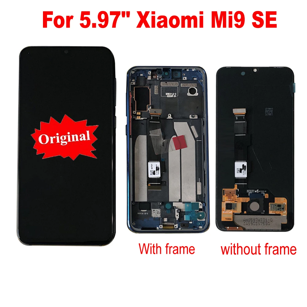 Для 5,9" Xiaomi mi 9 SE mi 9 SE AMOLED ЖК-дисплей с рамкой сенсорный экран дигитайзер для mi 9SE дисплей