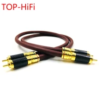 top hifi pair 2rca cable high end single crystal silver audio cable double rca signal line rca cable for cardas