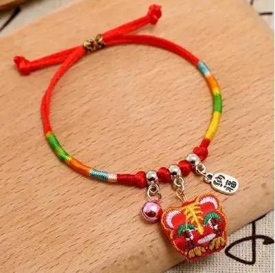 Дракон лодка фестиваль яркий веревочный браслет детская цветная нить плетеная