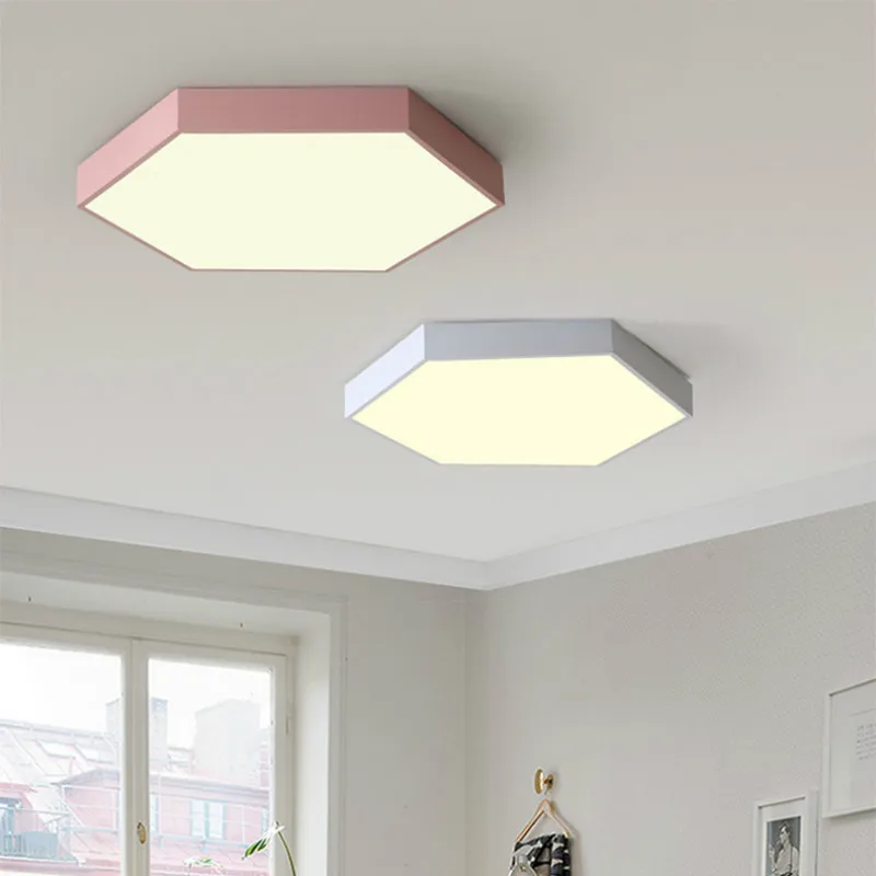 Ультратонкий Светодиодный шестигранный потолочный светильник для гостиной