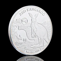 silver plated animals red kangaroo 1oz solomon islands souvenirs commemorative coins medal queen collectible coin gift challenge