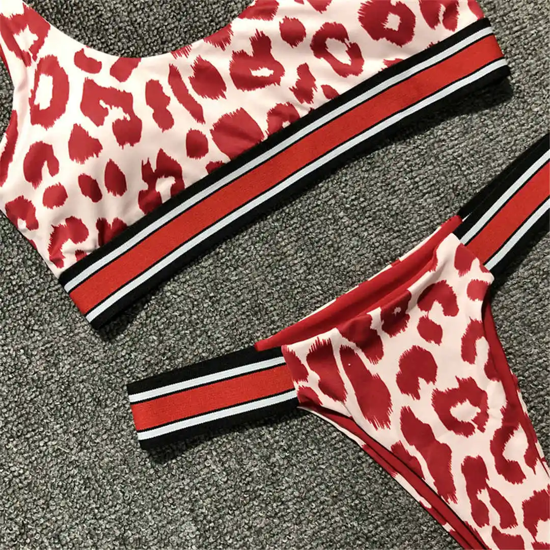 Женский купальник бикини с принтом Wild Thong комплект из двух предметов сексуальный