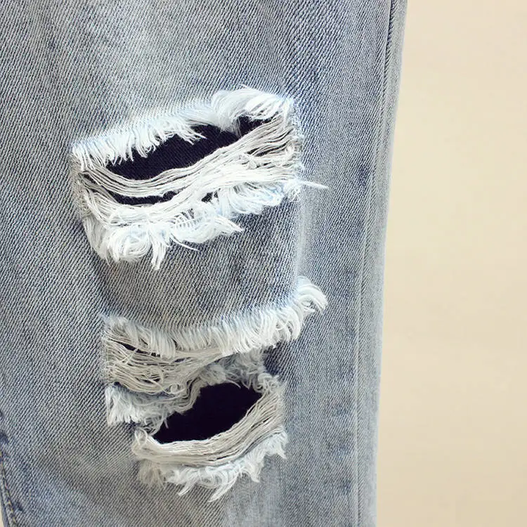 

Carrot pants ripped jeans women spring and summer 2021 new Korean version of the old pants loose student straight pants