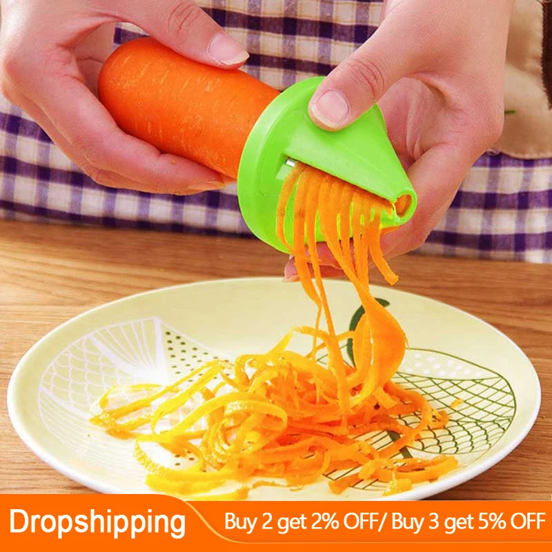 

Kitchen Tools Accessories Gadget Funnel Model Spiral Slicer Vegetable Shred Device Cooking Salad Carrot Radish Cutter Sharper