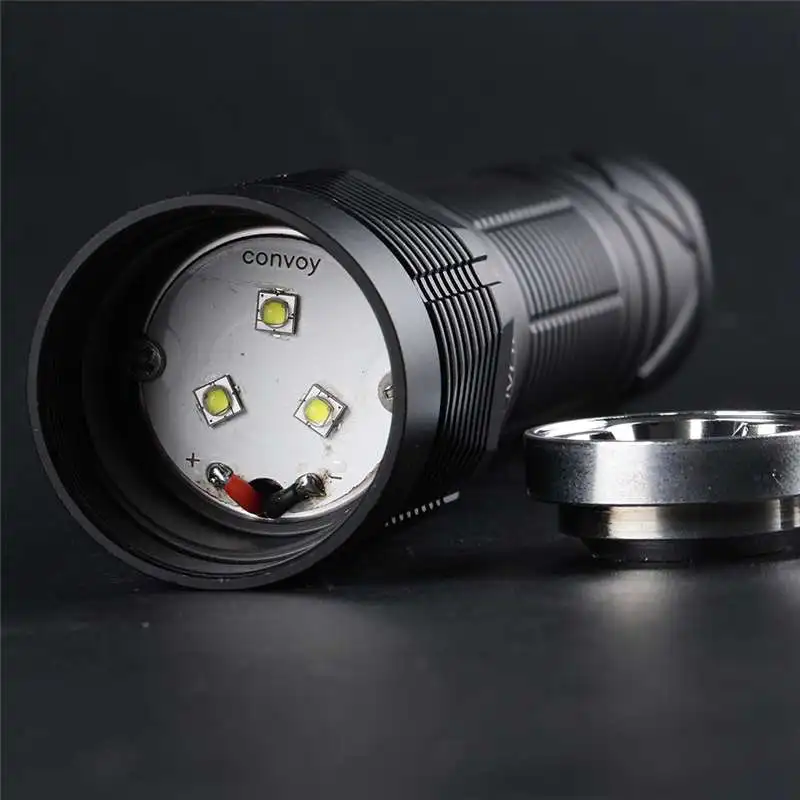 Convoy S12 3x SST20 / Nichia 219C 2300LM 6000 мАч выход Мощный фонарик 18650 21700 для кемпинга