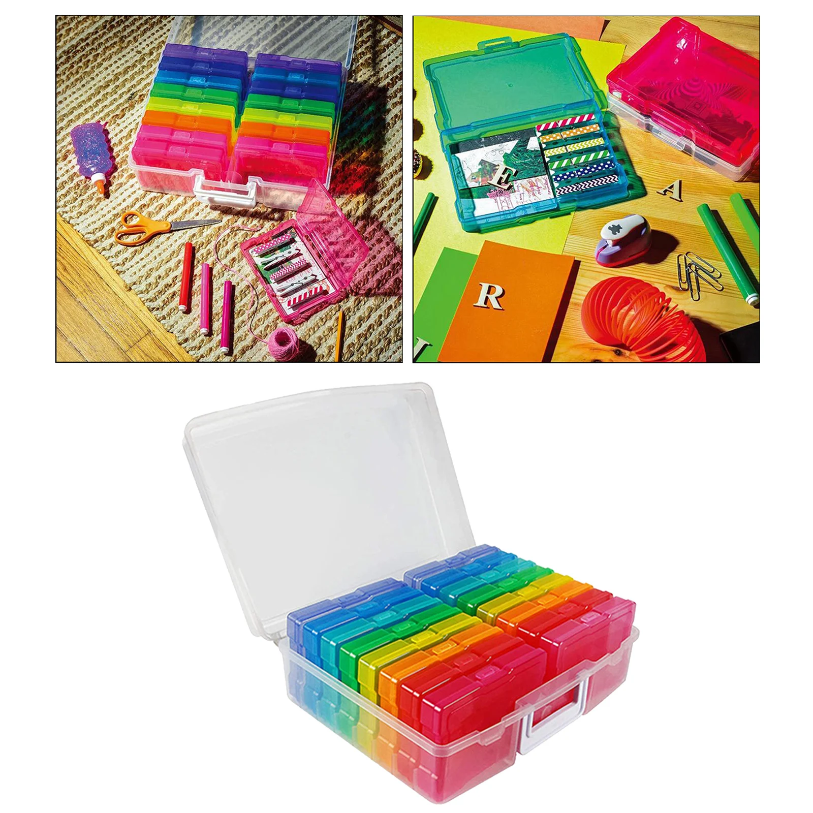 

Однотонный пластиковый чехол для фотографий 14x11 дюймов, домашняя коробка для хранения, держатель, органайзер, держатель