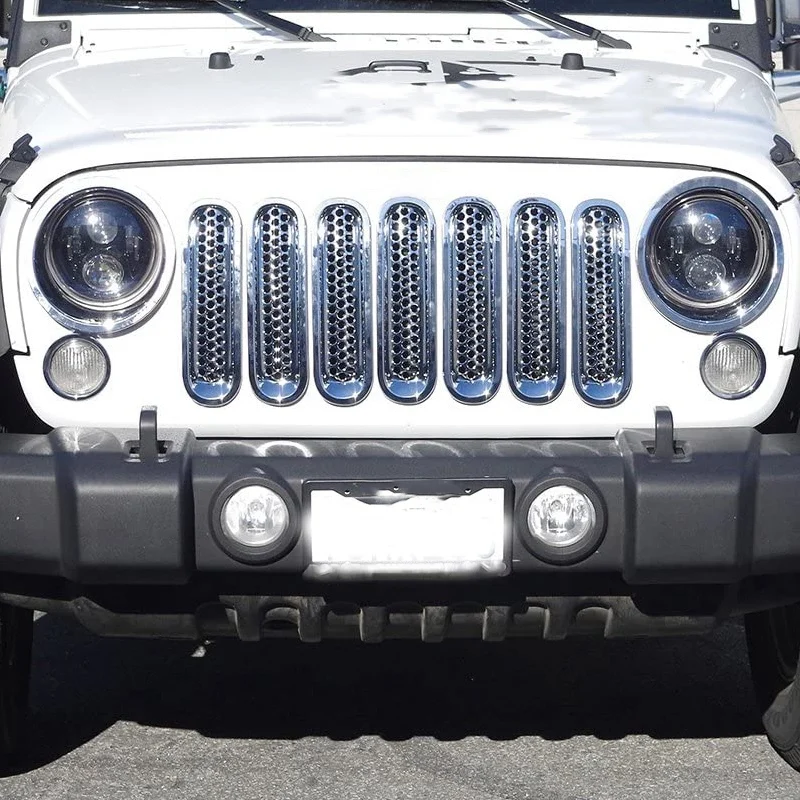 Комплект вставок для решетки радиатора переднего гриля 11 шт. и крышка фары 2007-2017