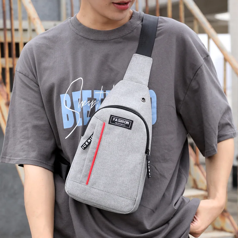 

Fashion Men Crossbody Bag Oxford Waterproof Chest Pack Travel Sport Shoulder Messenger Bag Casual Short Trip Sling Bags for Male