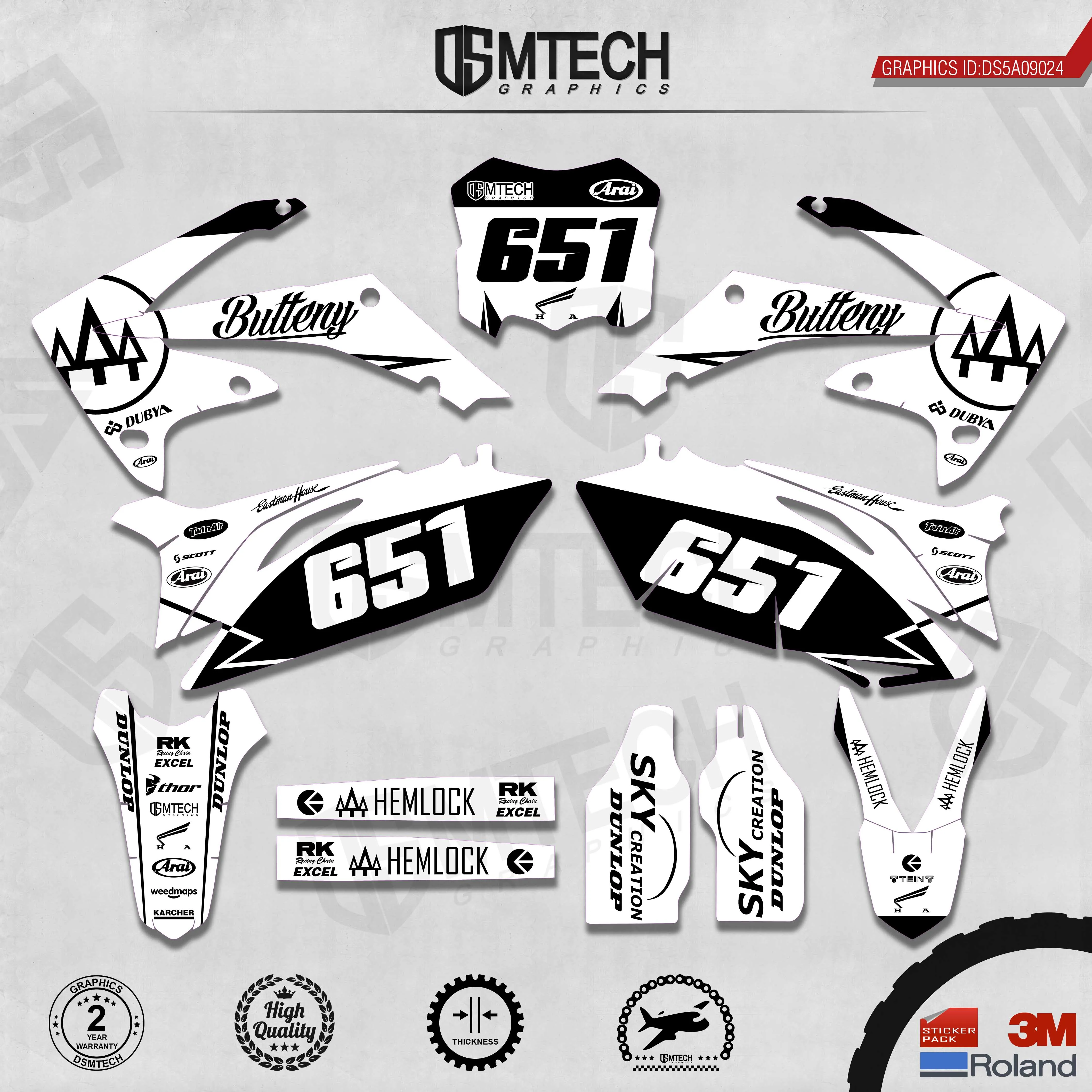 DSMTECH Customized Team Graphics Backgrounds Decals 3M Custom Stickers For 2010-2013 CRF250R 2009-2012 CRF450R 024