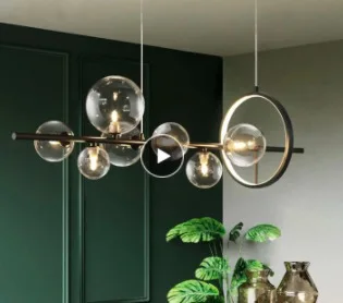 

Креативная люстра в виде стеклянного шара, люстра для дома и ресторана, барные украшения для стола и столовой