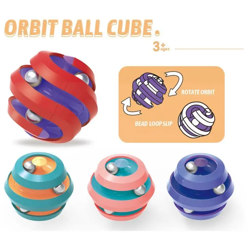 

Marble Magnetic Orbit Ball Track Deformation Fingertip Decompression Toy Fidget Cubes Metal Pinball Spinning Tops Home Supplies